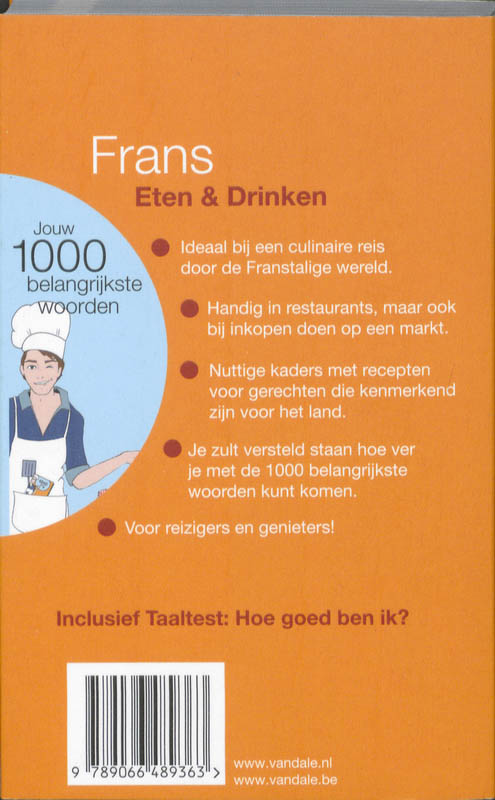 Van Dale Taalgids Eten En Drinken / Deel Frans achterkant