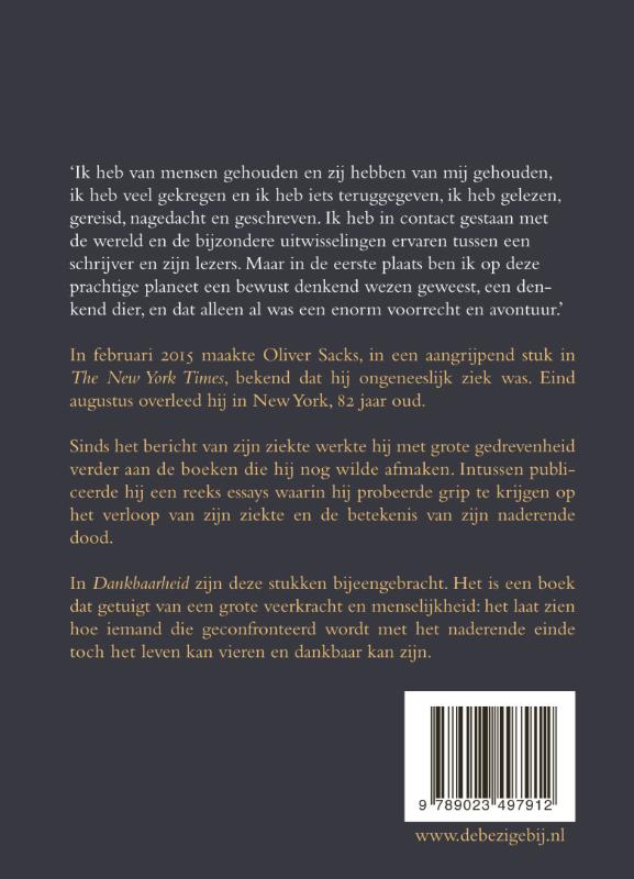 Dankbaarheid Dankbaarheid achterkant