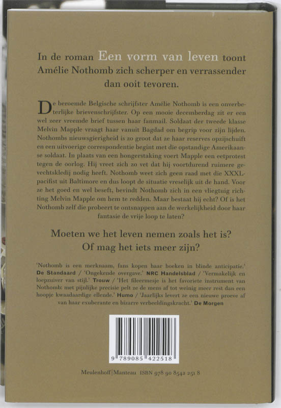 Een vorm van leven Een vorm van leven achterkant