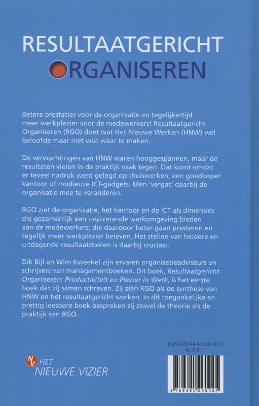 Resultaatgericht organiseren Resultaatgericht organiseren achterkant