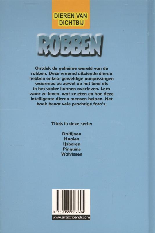 Robben / Dieren van dichtbij achterkant