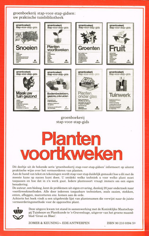 Planten voortkweken / De groenboekerij Stap-voor-stap-gids achterkant