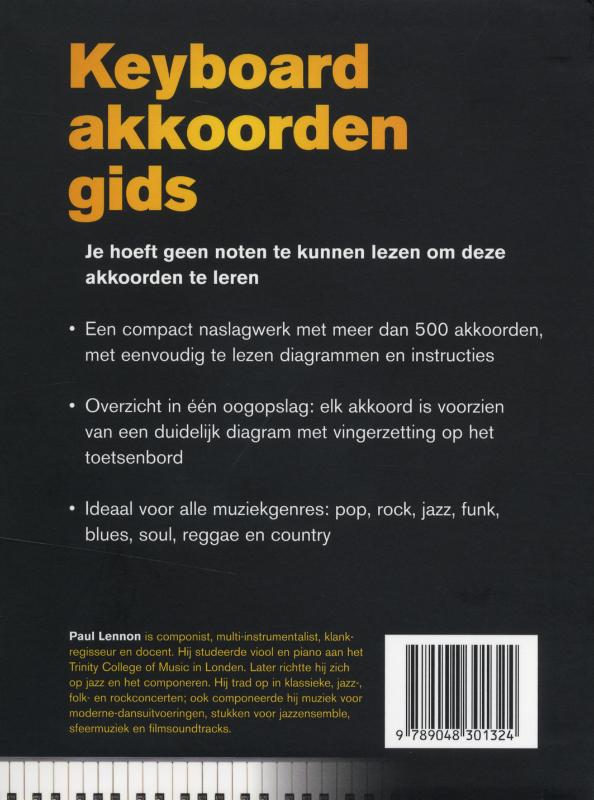 Keyboardakkoordengids achterkant
