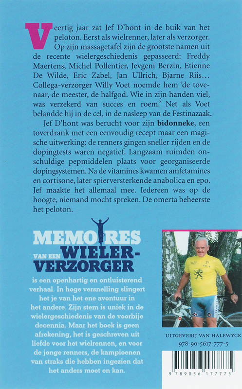 Memoires van een wielerverzorger achterkant