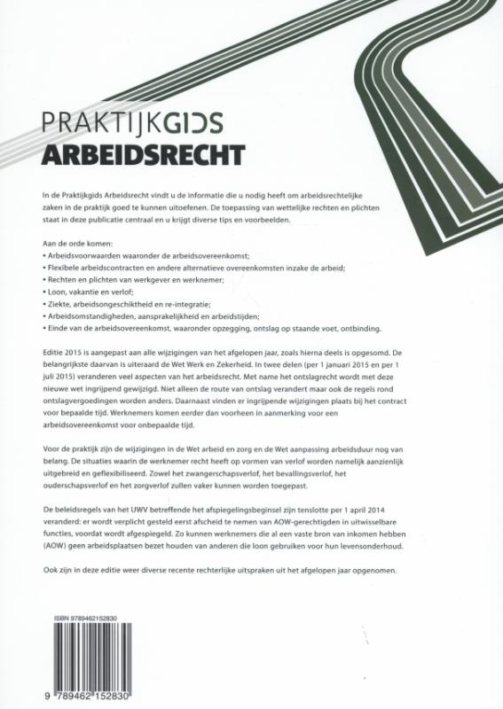 Praktijkgids arbeidsrecht 2015 achterkant