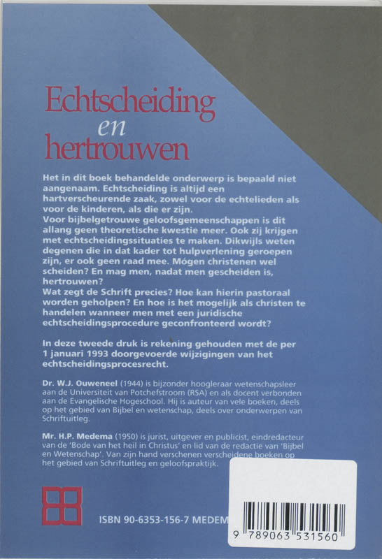 Echtscheiding en hertrouwen achterkant