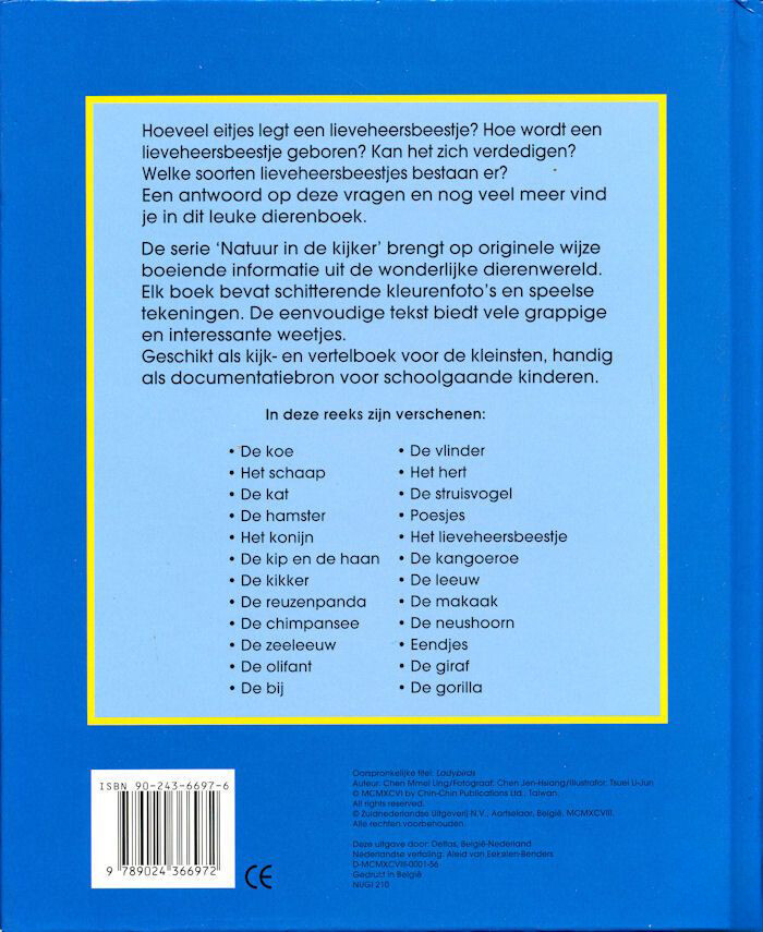 Het lieveheersbeestje / Natuur in de kijker achterkant