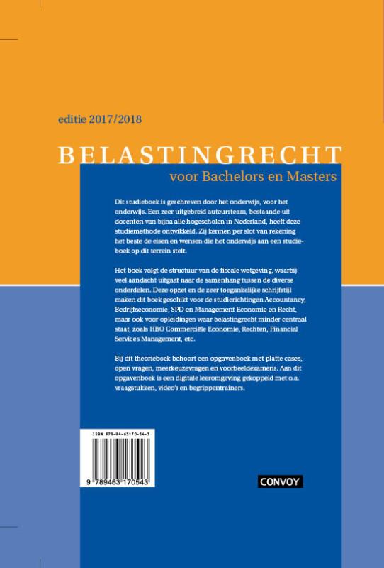 Belastingrecht 2017/2018 achterkant