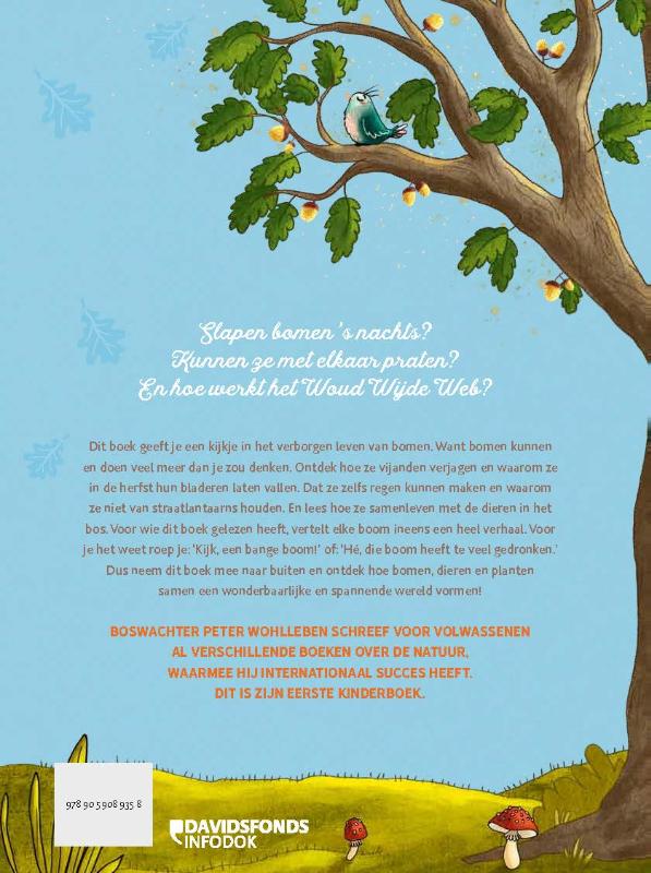 Het verborgen leven van bomen voor kinderen achterkant