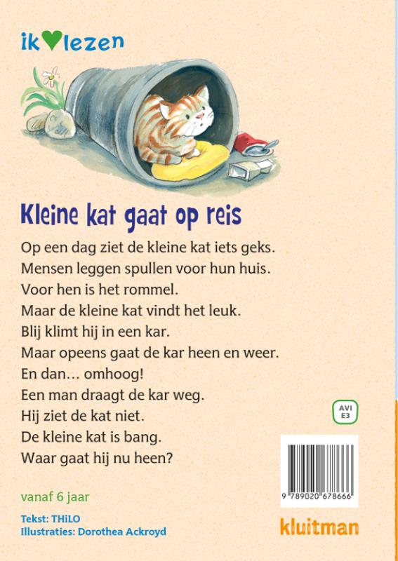 Kleine kat gaat op reis / Ik ♥ lezen achterkant