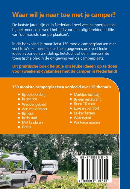150 mooiste camperplaatsen in Nederland achterkant