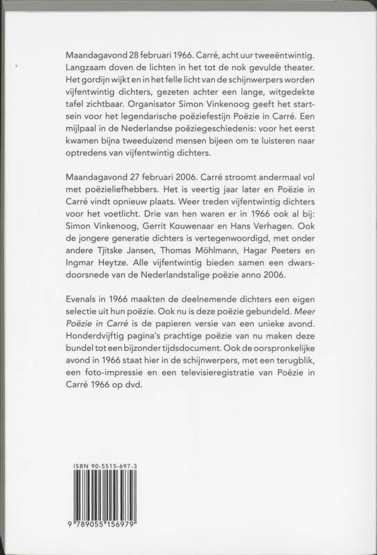 Meer Poezie in Carre / Awater-reeks / 1 achterkant