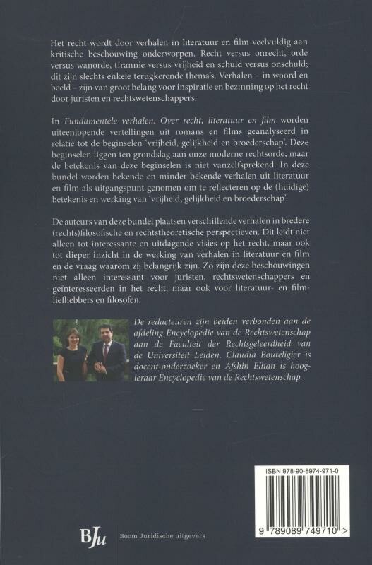 Fundamentele verhalen over recht, literatuur en film achterkant