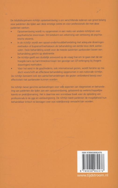 Multidisciplinaire richtlijn opiaatverslaving achterkant