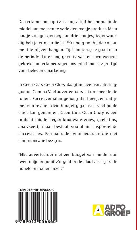 Geen Guts Geen Glory achterkant