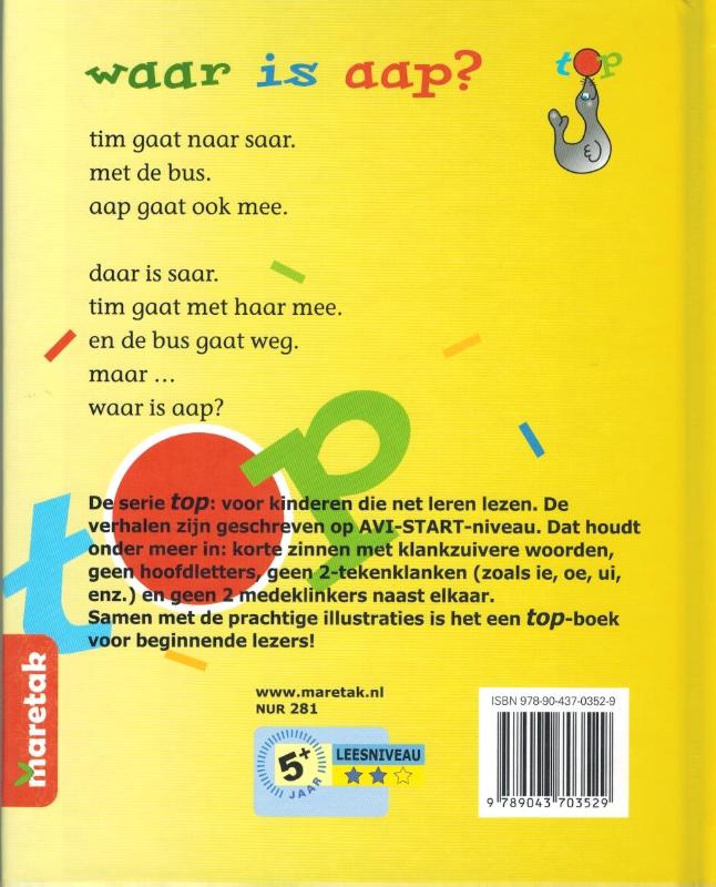 Waar is aap? / Top achterkant