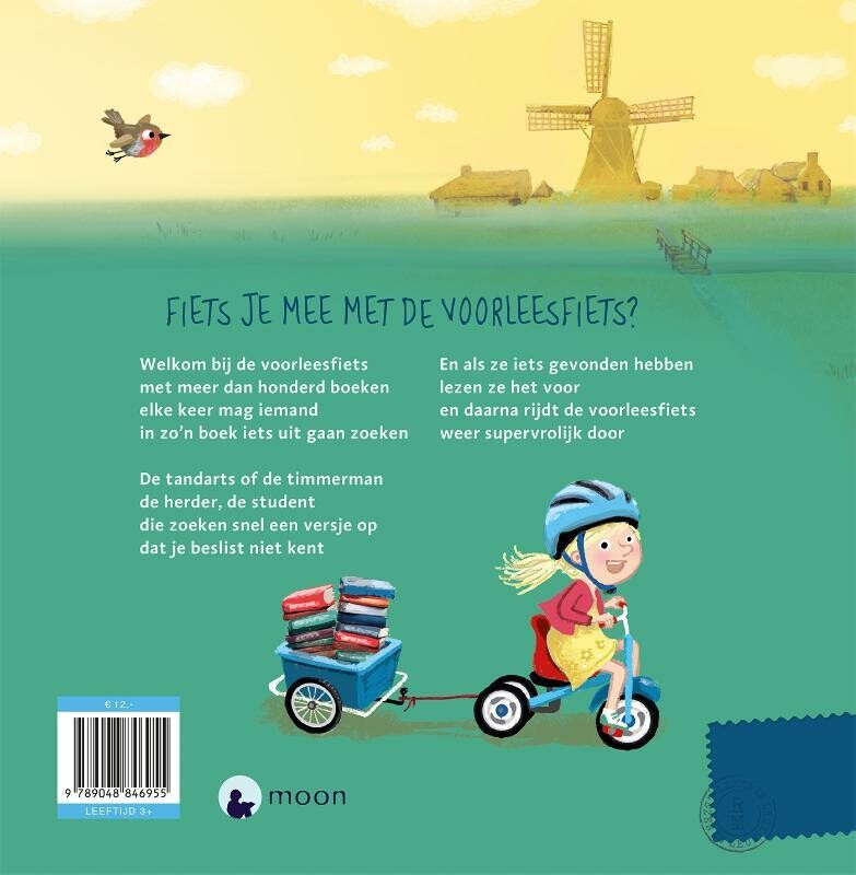 De voorleesfiets achterkant