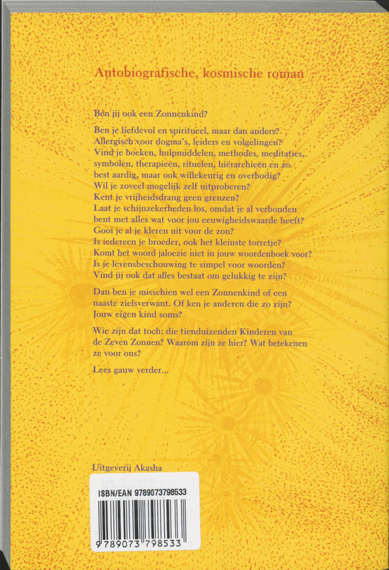 Zonnenkinderen en kosmische vrijheid achterkant