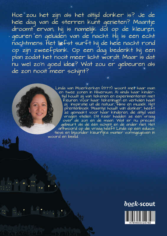 Maantje houdt van donker achterkant