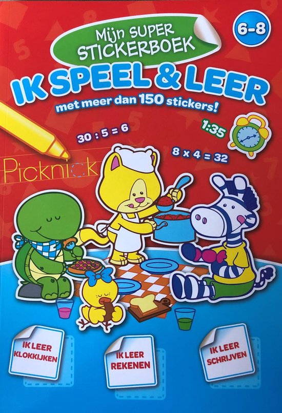Mijn super stickerboek ik speel en leer met 150 stickers 6-8