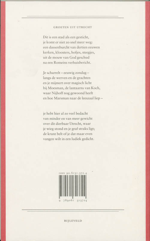 Utrechtse Gedichten Utrechtse Gedichten achterkant