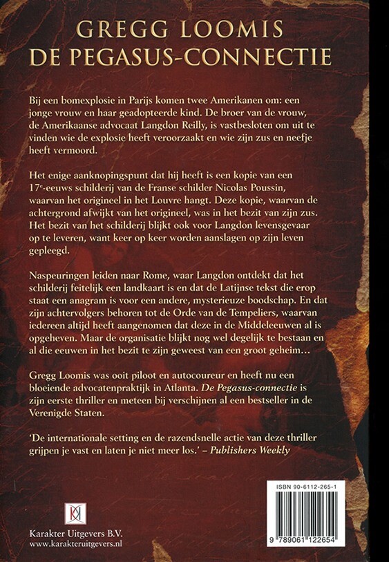 De Pegasus-connectie / Lang Reilly / 1 De Pegasus-connectie / Lang Reilly / 1 achterkant