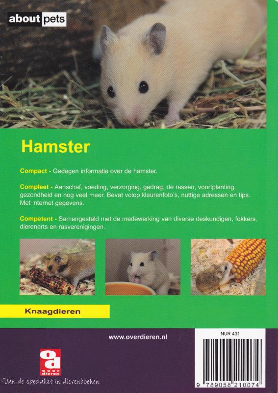 De hamster / Over Dieren achterkant