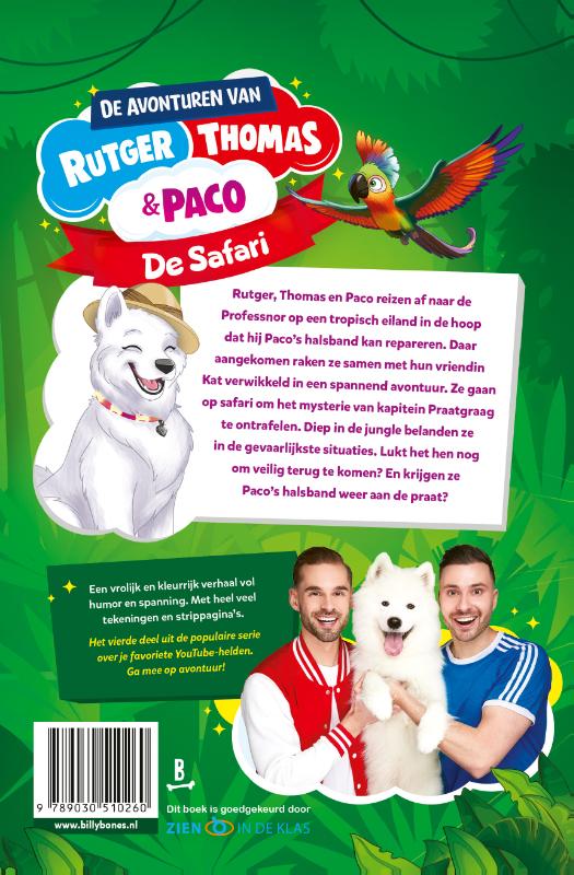 De Safari / De avonturen van Rutger, Thomas en Paco / 4 achterkant