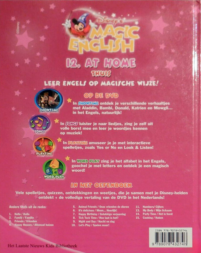 At home - thuis / Disney's magic English / 12 achterkant