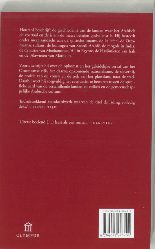 De Geschiedenis Van De Arabische Volken De Geschiedenis Van De Arabische Volken achterkant