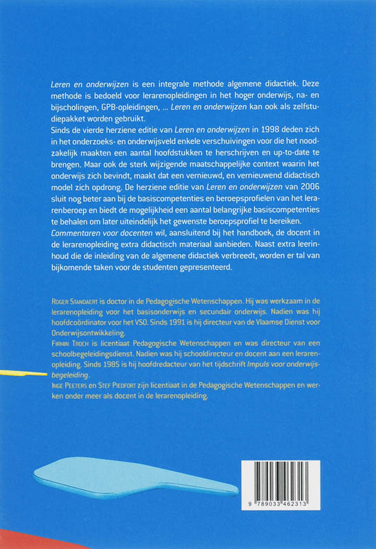Leren en Onderwijzen Leren en Onderwijzen achterkant