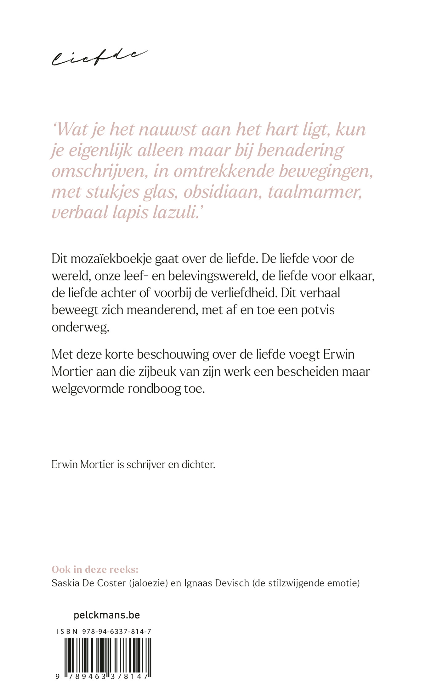 Liefde / Een kleine filosofie van grote emoties achterkant