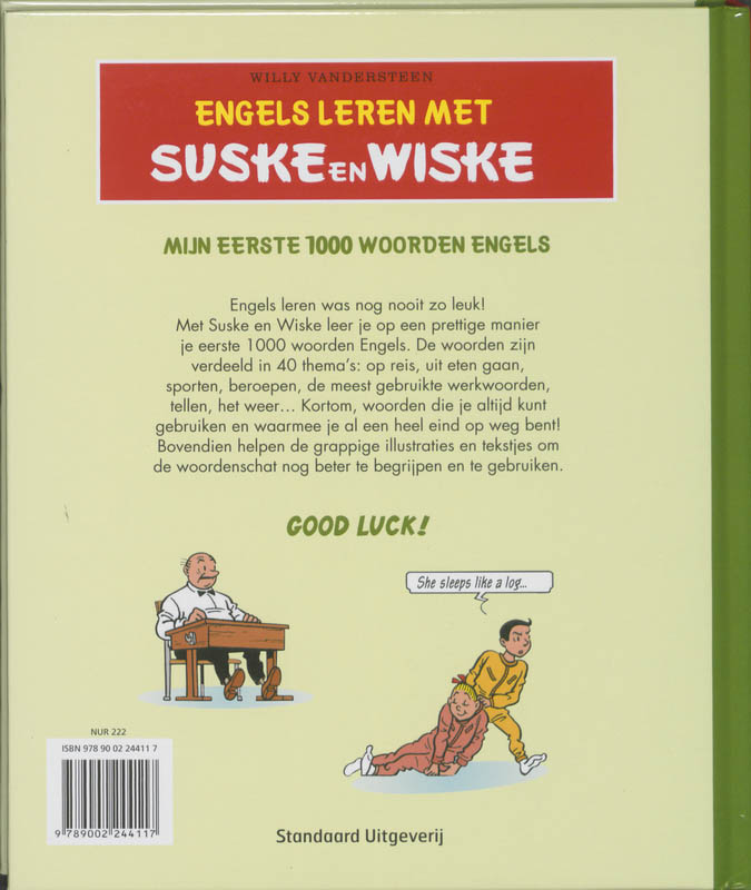 Engels leren met Suske en Wiske / Suske en Wiske achterkant