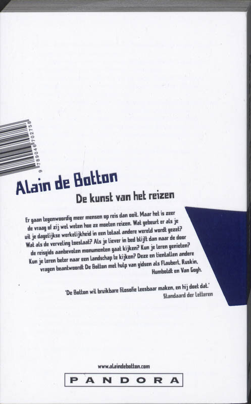 Kunst van het reizen achterkant