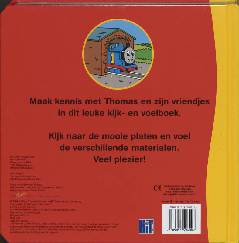 Thomas de stoomlocomotief / Kijk- en voelboek / Thomas en zijn vriendjes achterkant