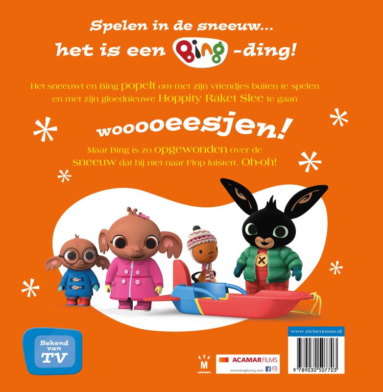 Bing in de sneeuw / BING! achterkant