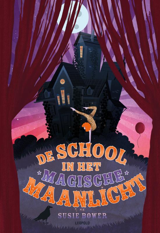 De school in het magische maanlicht