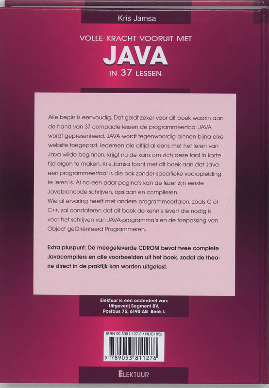 Volle kracht vooruit met JAVA achterkant