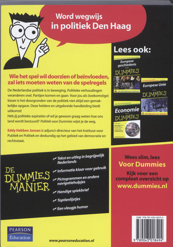 Politiek voor Dummies / Voor Dummies achterkant