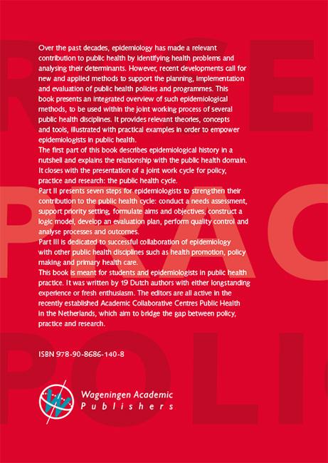 Epidemiology in Public Health Practice achterkant