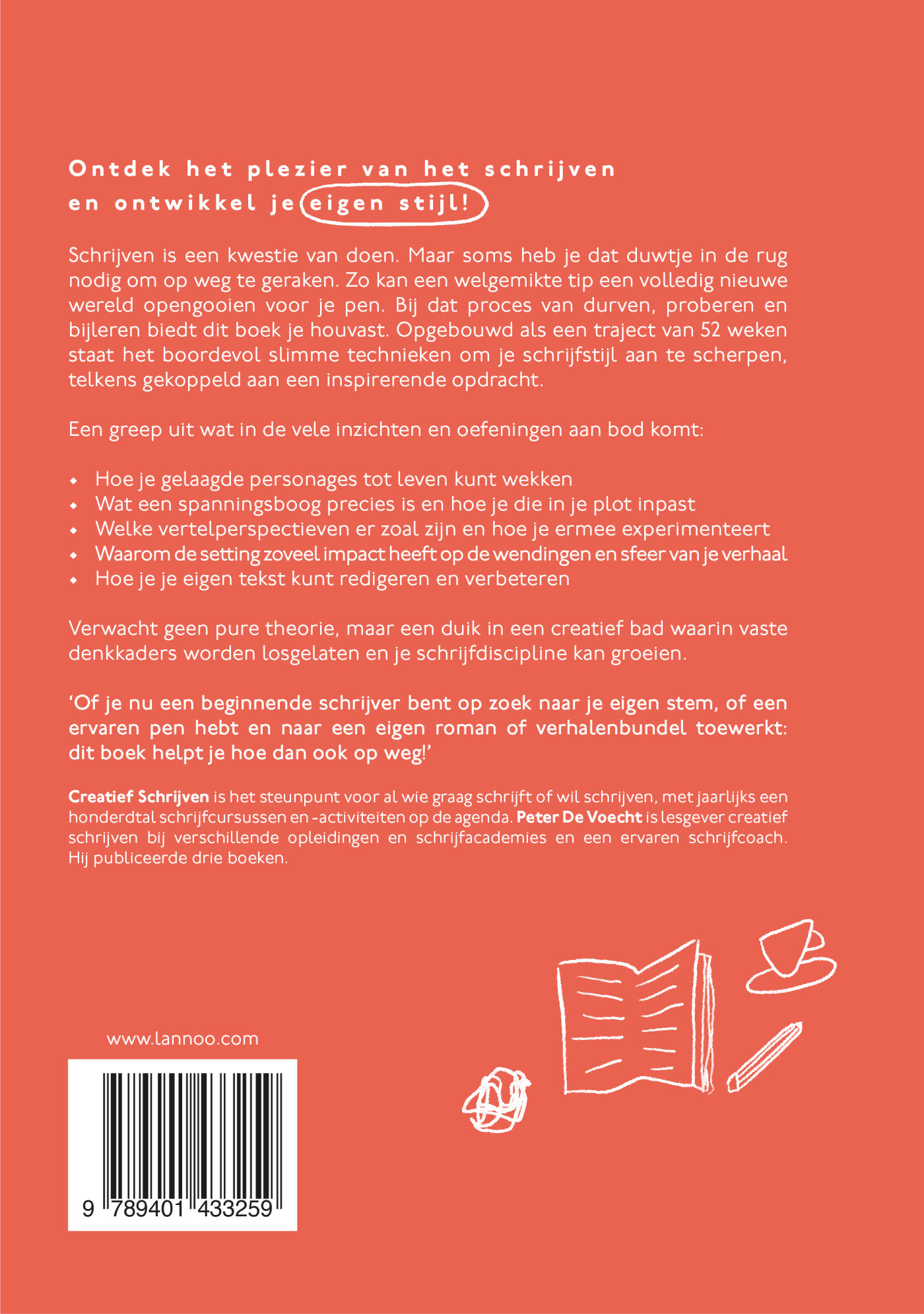 Creatief schrijven achterkant