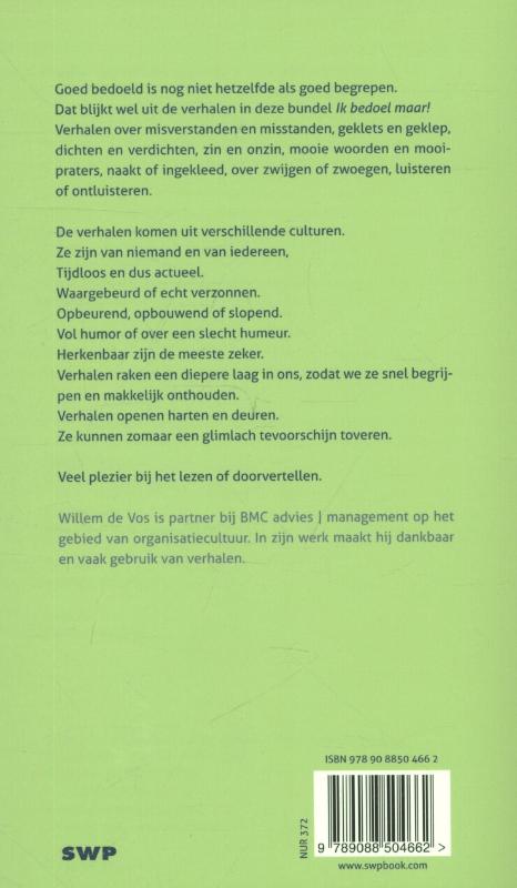 Ik bedoel maar! achterkant