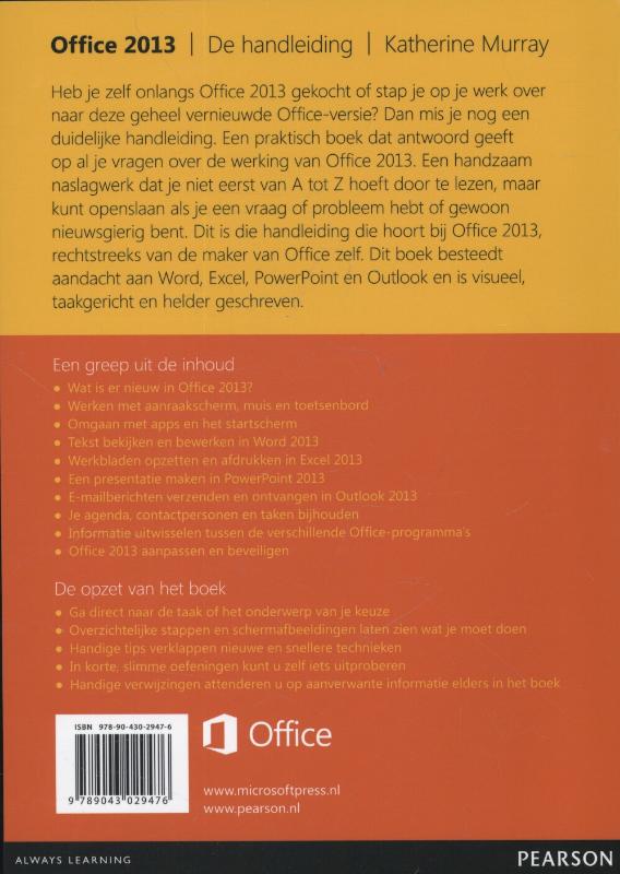 Office 2013 achterkant