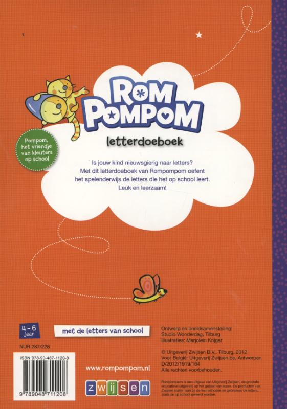 Letterdoeboek / Rompompom achterkant