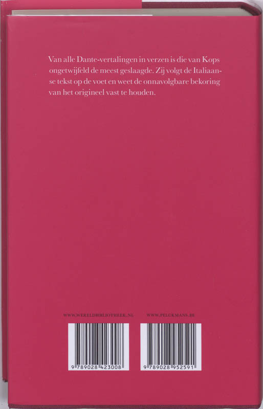 De goddelijke komedie achterkant