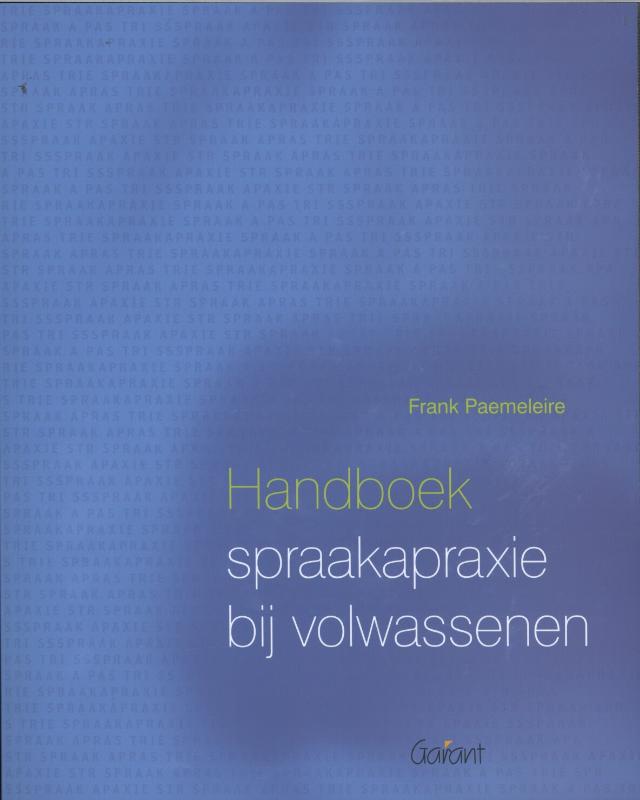 Frank Paemeleire Handboek Spraakapraxie Bij Volwassenen