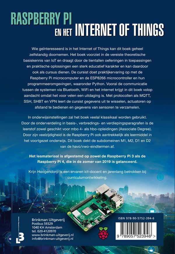 Raspberry Pi en het internet of things achterkant