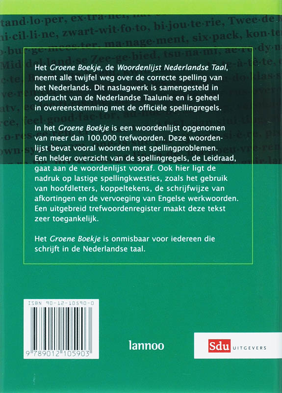 Het Groene Boekje achterkant