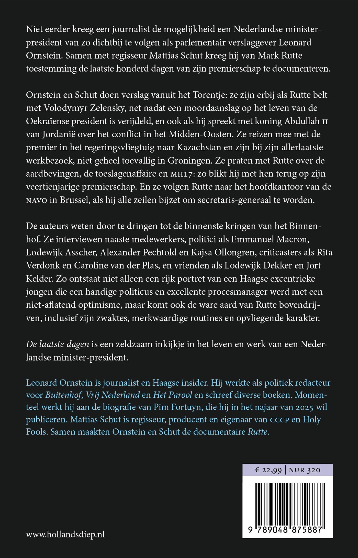De laatste dagen in het Torentje van Rutte achterkant