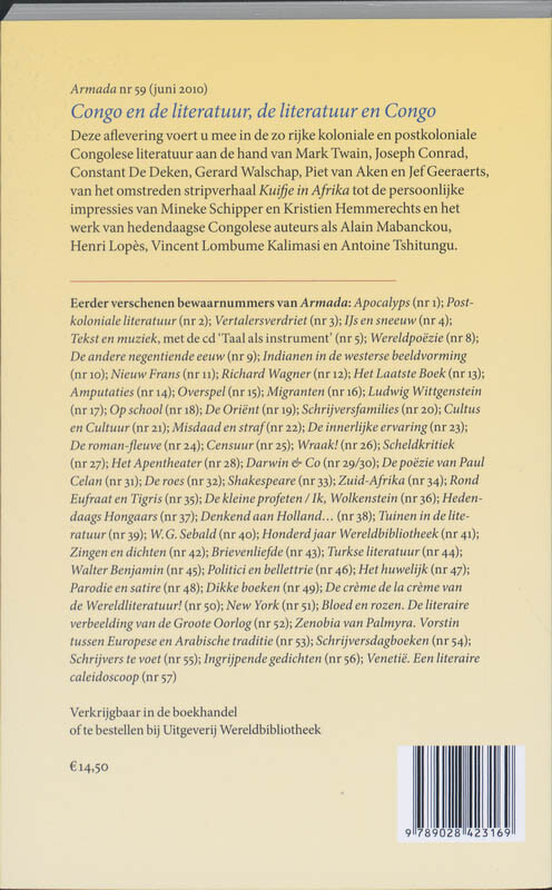 Armadatijdschrift voor wereldliteratuur58Twintig jaar Duitse literatuur 1990-2010 / Armada tijdschrift voor wereldliteratuur / 58 achterkant